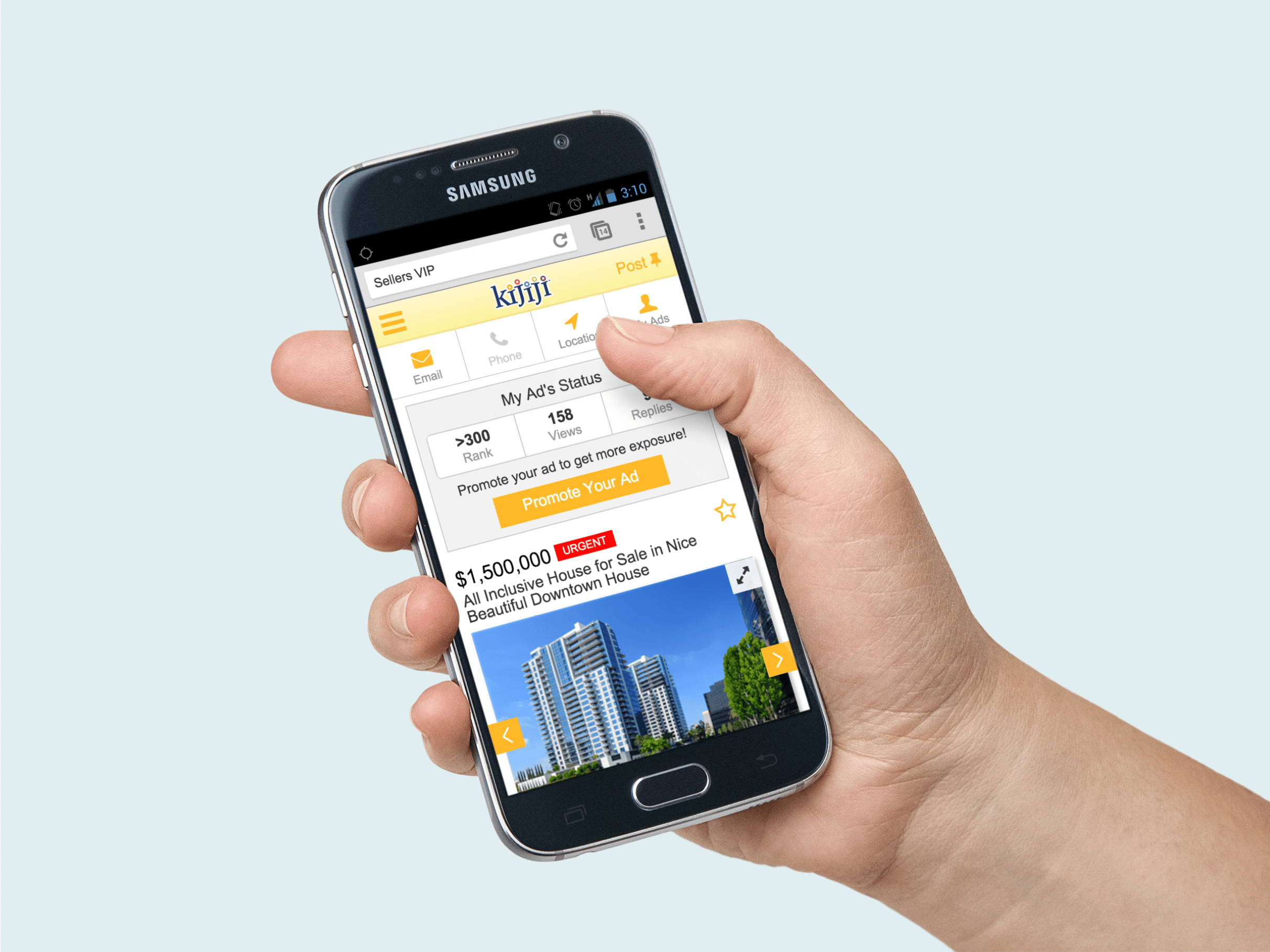 Graphic depicting a hexagonal cropped photo of an interior room design with grid lines along its borders.