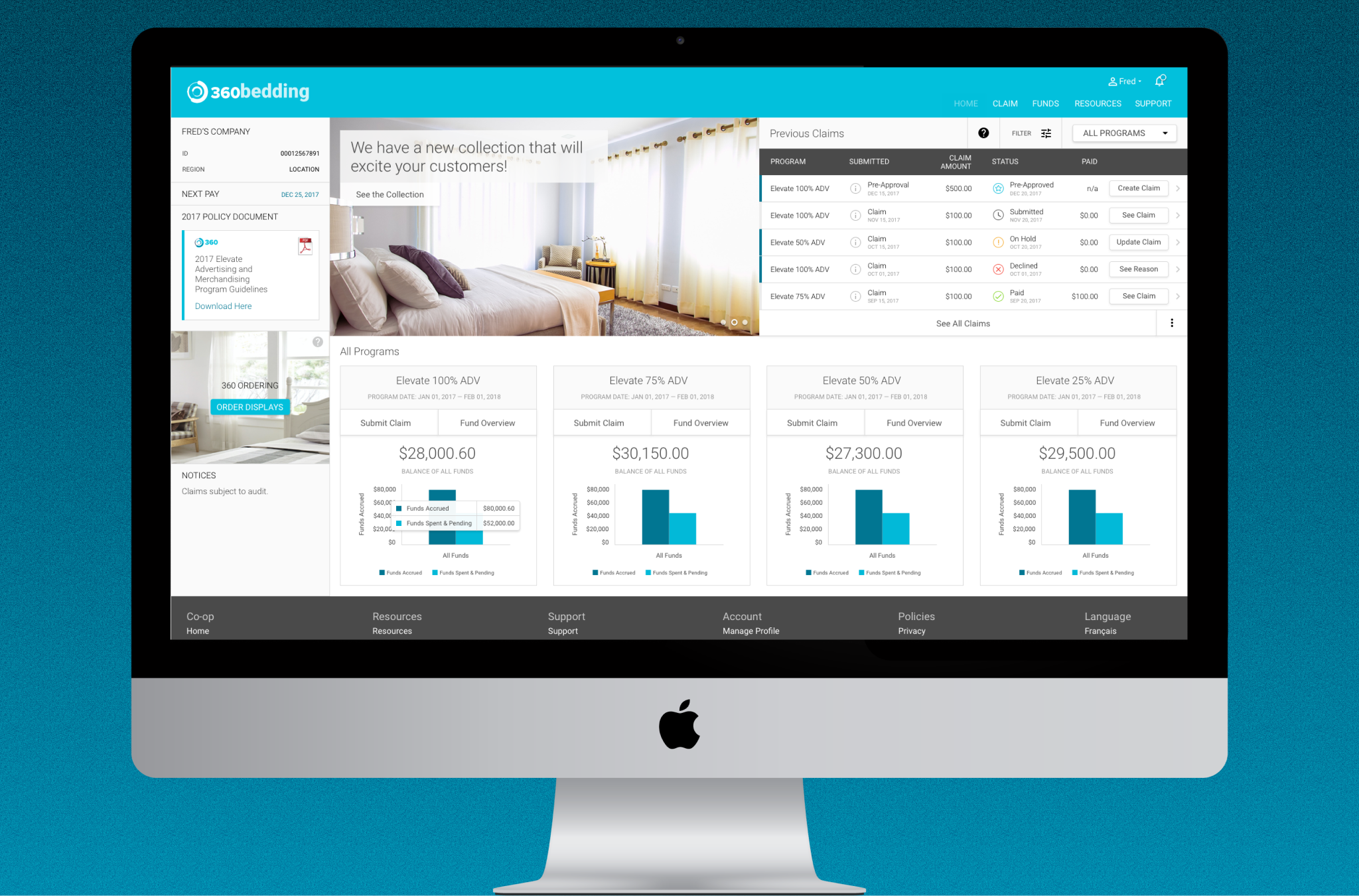 Anders brand wordmark in white placed on top of an image of a modern interior design.